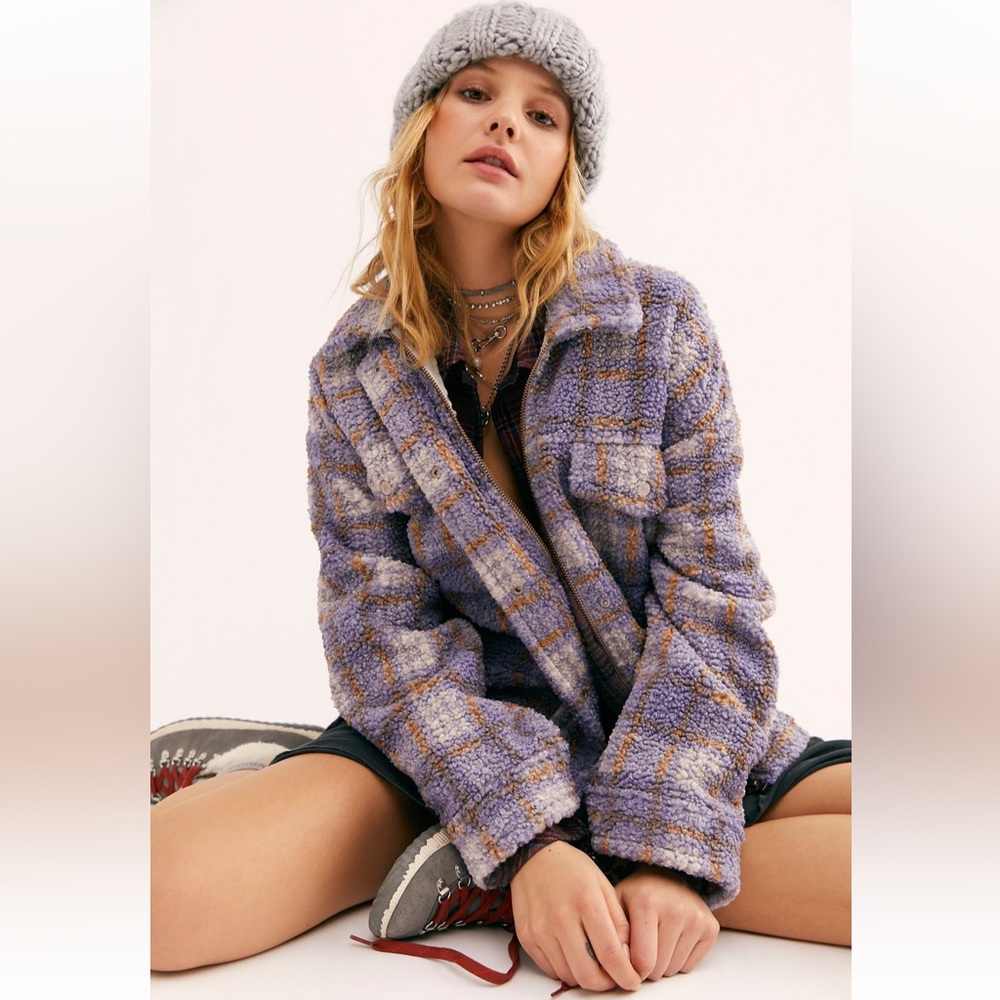 Faded Dreams Free People Chic Plaid Women's Jacket